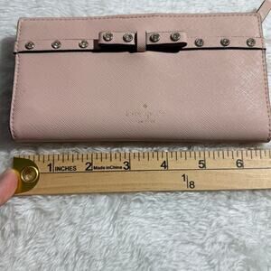 Kate Spade Pink Wallet with Bow and Studs